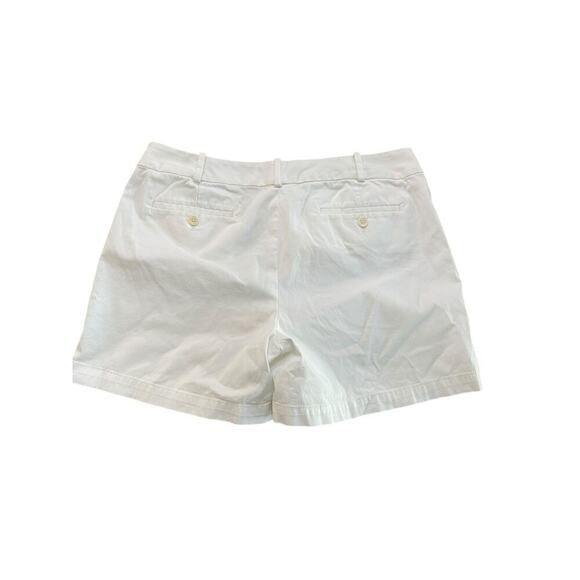 Talbots White Structured Flat Front Chino Short Size 12 - Picture 3 of 3